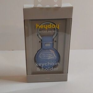 Heyday Artist Series Faux Leather Keychain & Holder for Apple AirTag Lavender